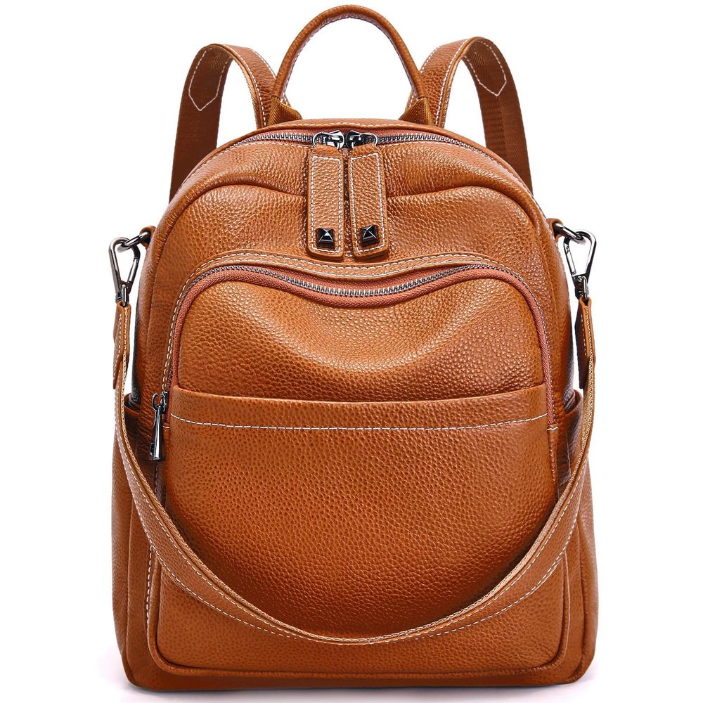 Genuine Leather Backpack Purse Anti Theft Convertible Soft O_O